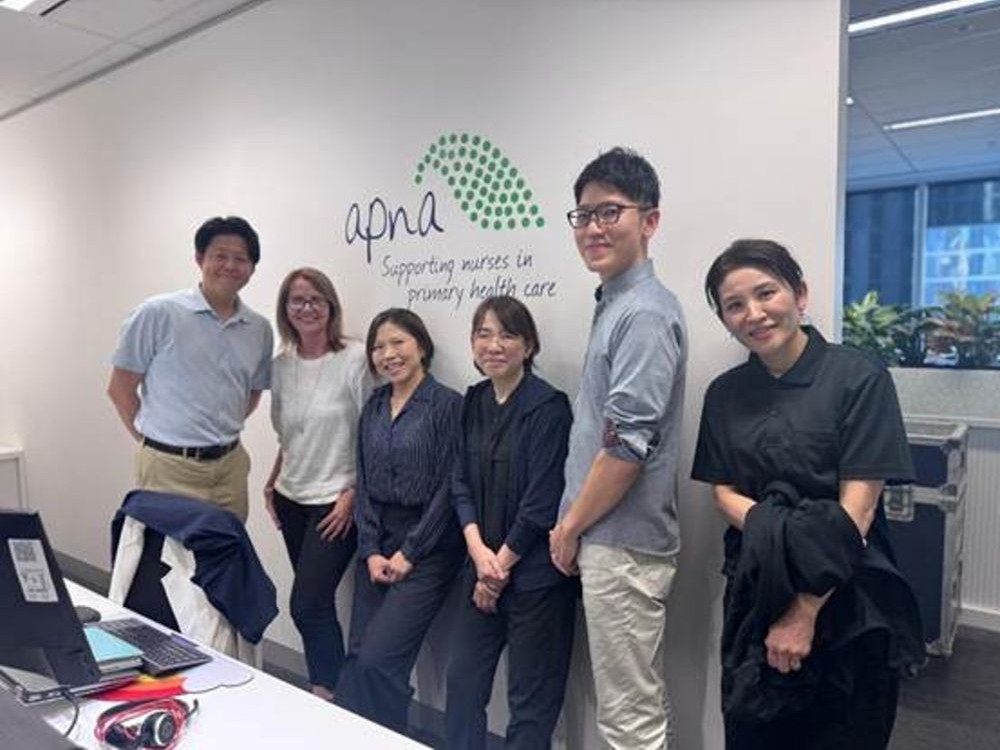 Picture: At the APNA reception desk