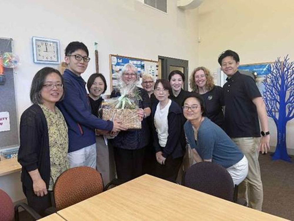 Picture: With the clinic manager and staff